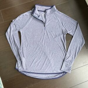 NEW! Ladies Light Blue Performance Quarter-Zip Pullover Running Gym